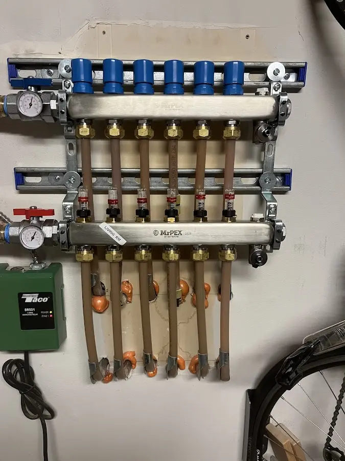 Plumber performing Gas Line Installation at a residential property in New Kingman-Butler